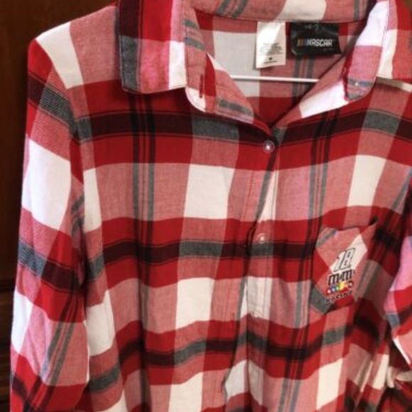 Kyle Busch M&M's Women's Long Sleeve Flannel Nascar Shirt ( Rare ) - Picture 7 of 9
